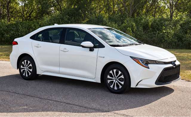Toyota Corolla Hybrid available for rideshare rental